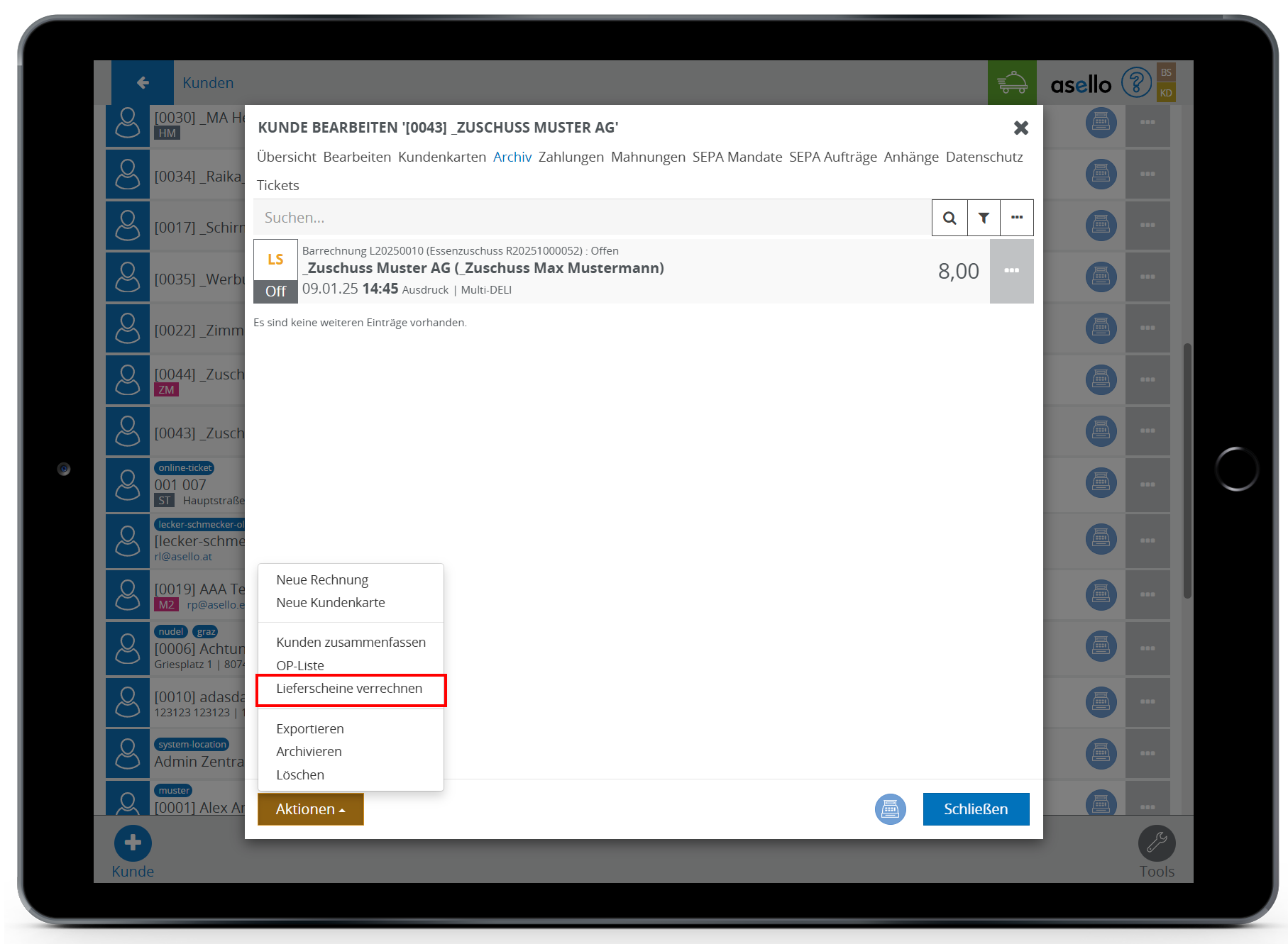 Sammelrechnung Kunde Lieferscheine verrechnen.png